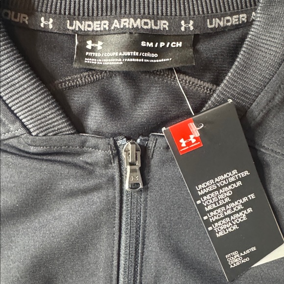 Women’s Under Armour Black Challenger Track Jacket Fitted Full Zip Size S NWT - Picture 7 of 13